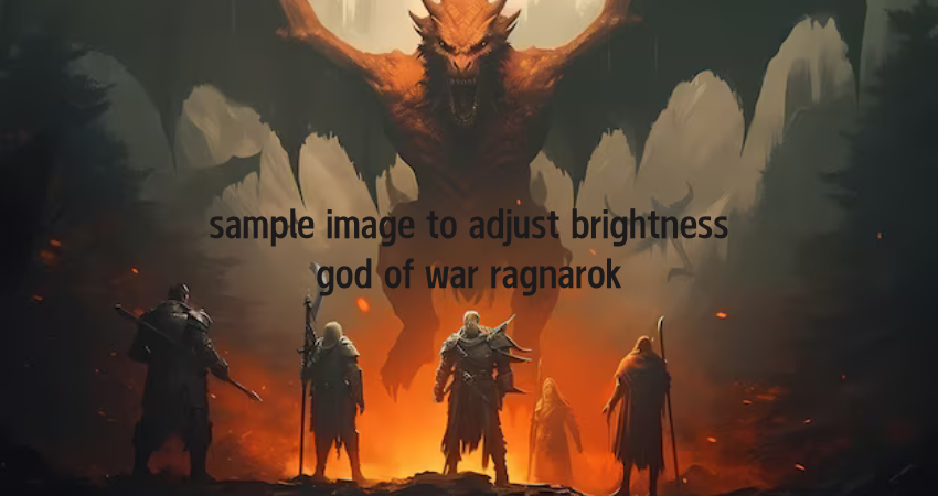 sample image to adjust brightness god of war ragnarok